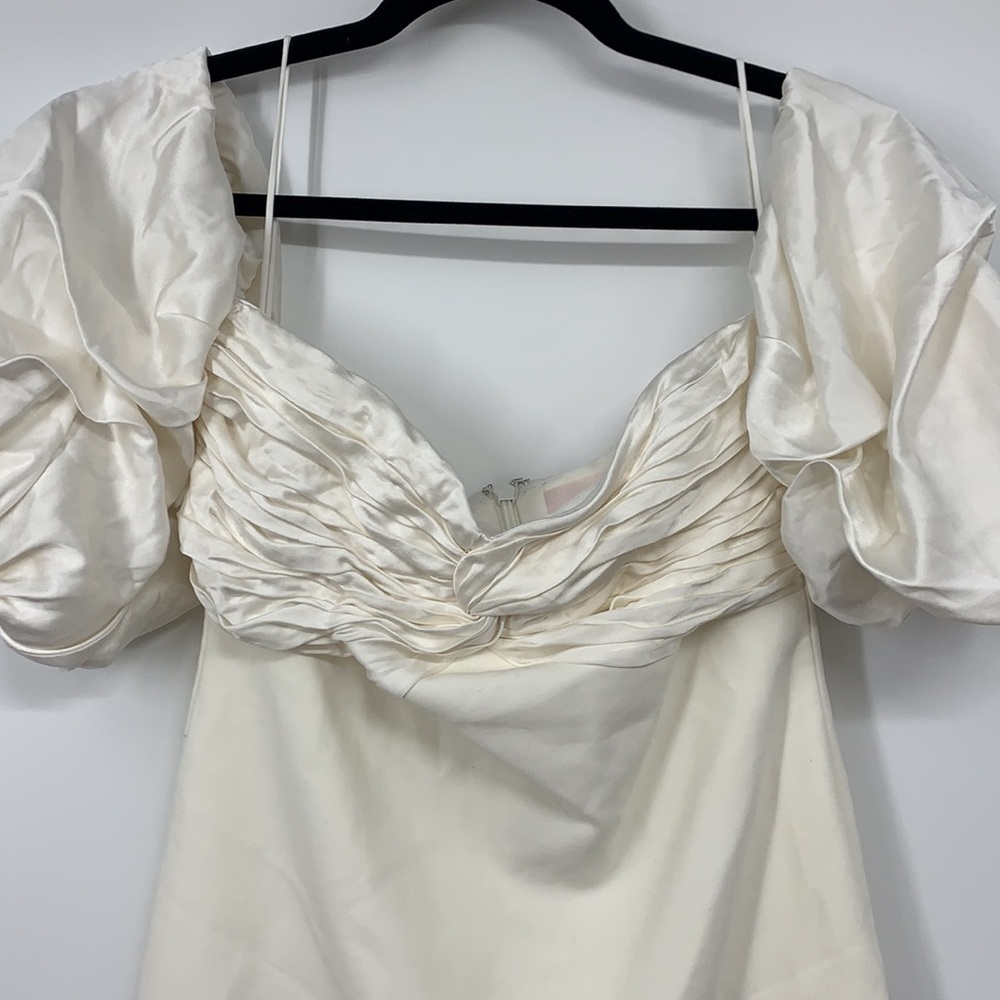 cinq a sept White Off-Shoulder Puff Sleeve Mini Dress - Picture 5 of 7